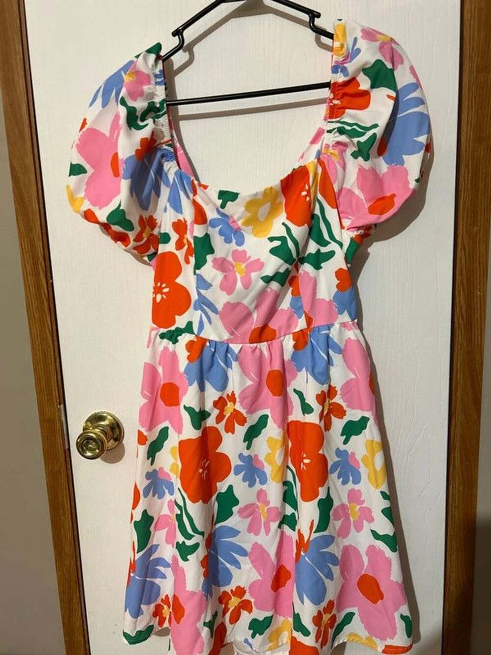 Puff Sleeve Mini Dress